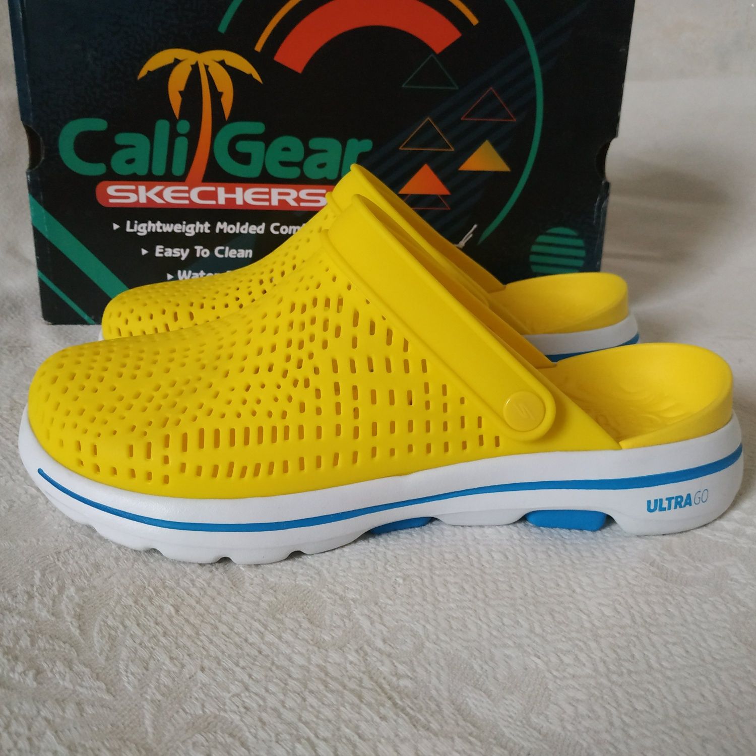 Skechers Cali Gear Ultra Go шлепанцы-сабо р.39 26см яркие стильные new