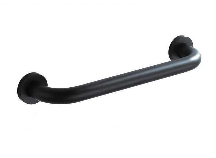 Uchwyt łazienkowy prosty poręcz pod prysznic do wanny czarny 30cm