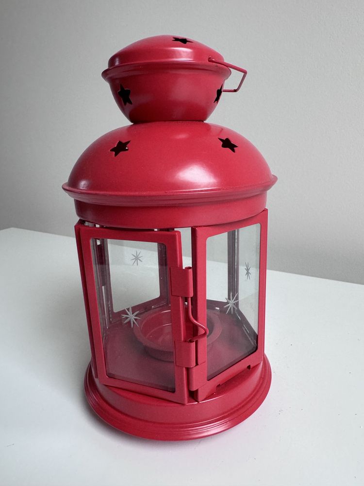 Lampion na tealight czerwony