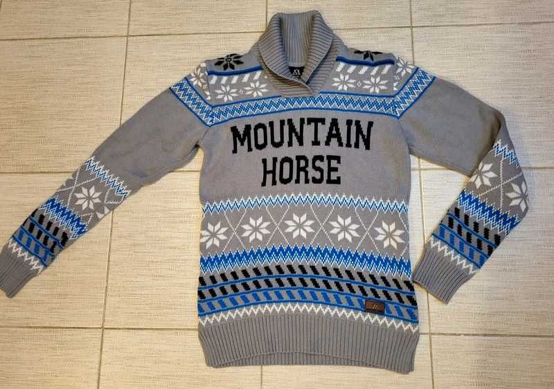 ciepły sweter w norweski wzór Mountain Horse Beyond the Ride r. M