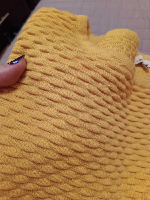 Szykowny sweter od Tom Tailor, rozm. M, soczysty żółty