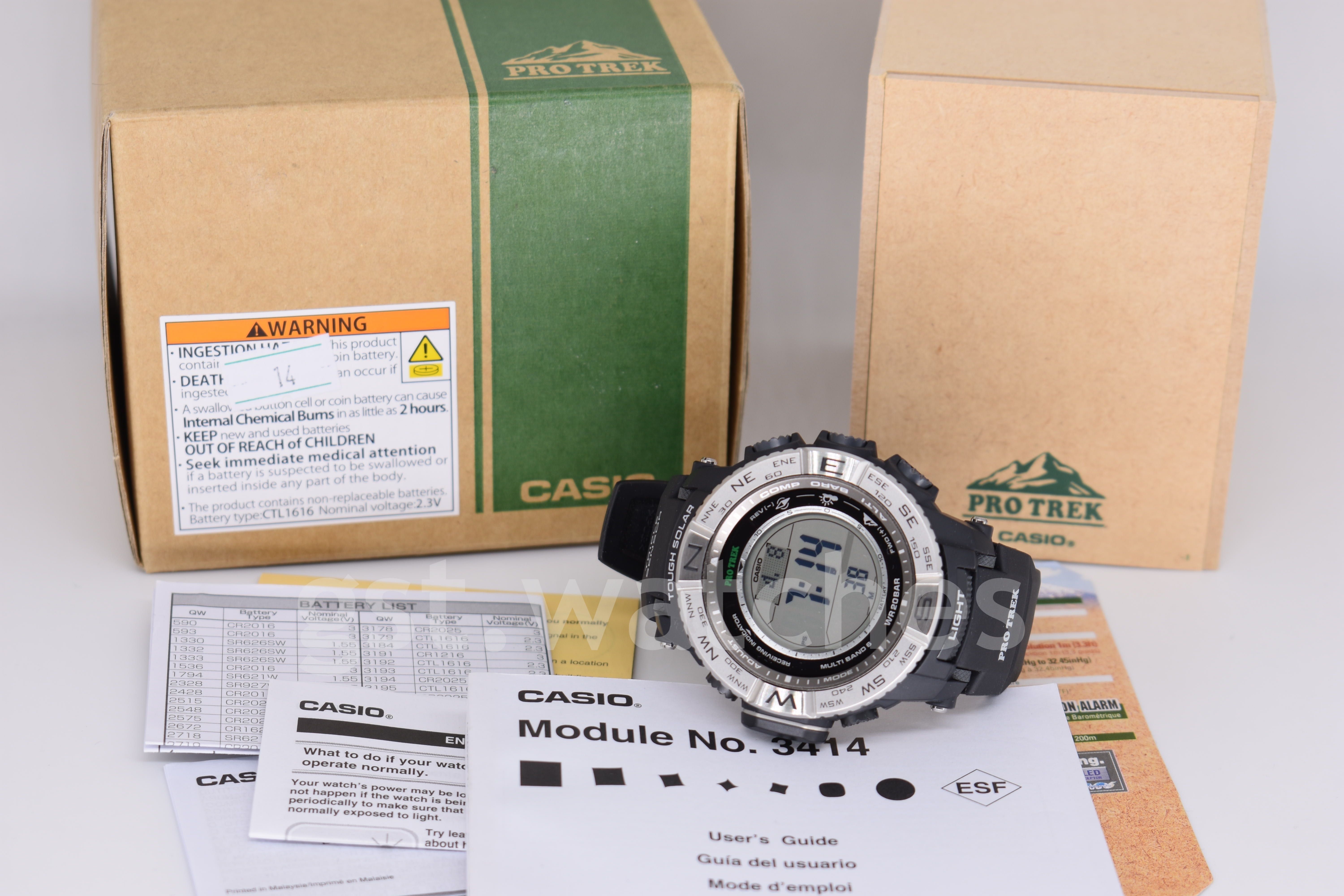 Casio Pro-Trek PRW-3500-1E NEW ORIGINAL | Triple Sensor | Tough Solar
