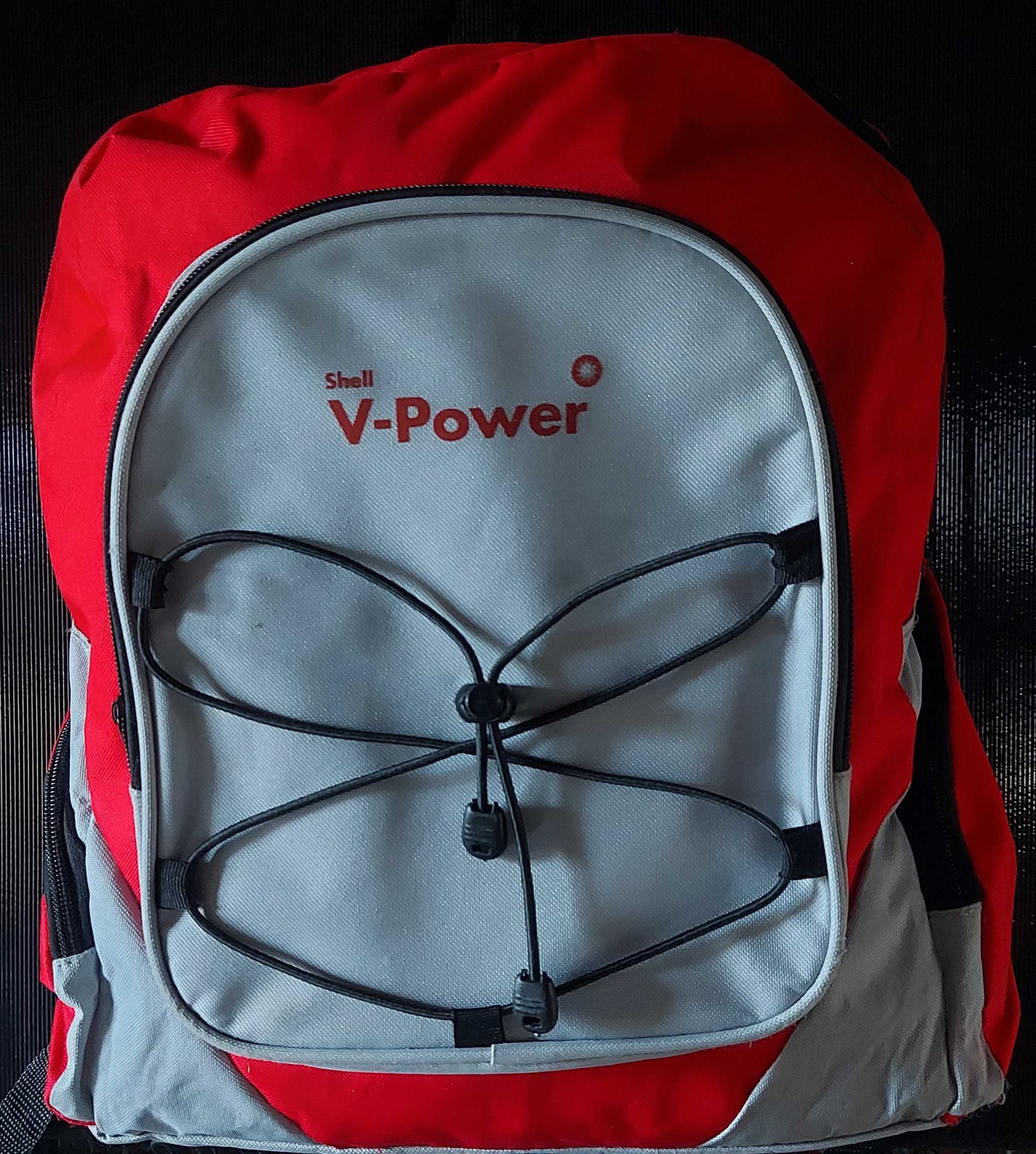 Plecaki plecak czerwony shell V-Power z kieszeniam