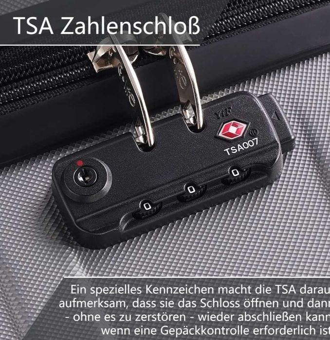 Zestaw trzech walizek podróżnych COOLIFE z twardą obudową ABS