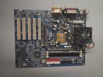 Sprzedam płytę główną + procesor + 256MB + Radiator