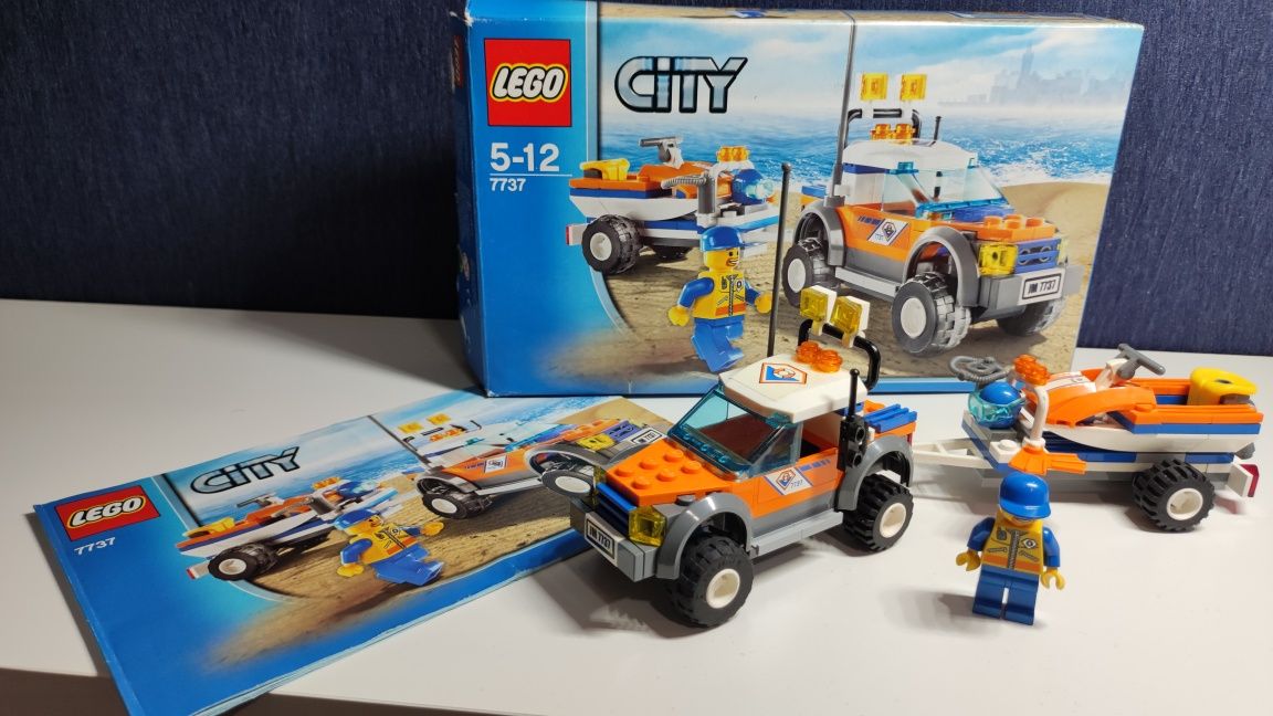 Lego City 7737 Samochód i skuter wodny straży przybrzeżnej