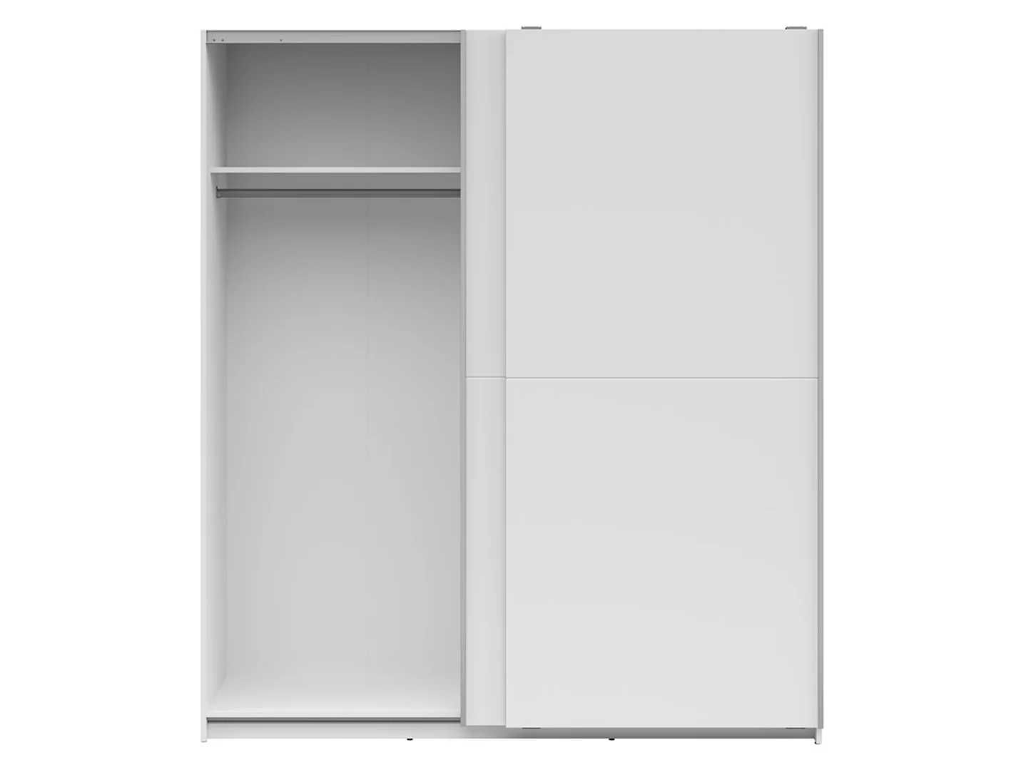 Szafa przesuwna 170 cm x 195 cm x 59 cm Biała Nowa