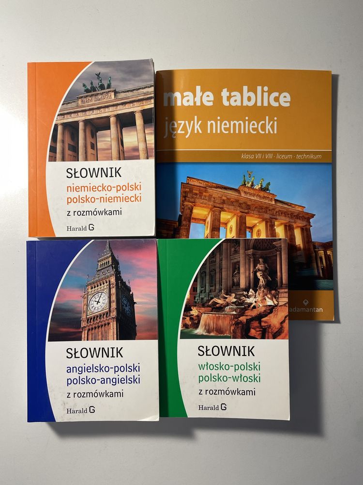 3x słowniki z rozmówkami + gratis