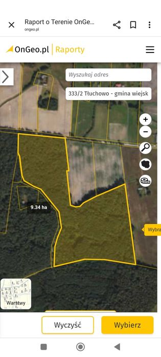 Sprzedam las z gruntem