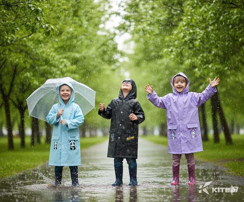 Дождевик Kite накидка  пончо водонепроницаемый с капюшоном плащ