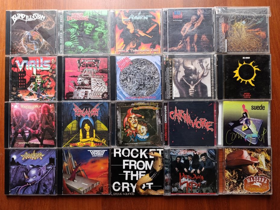 Колекція cd дисків (rock, metal, alternative, pop)