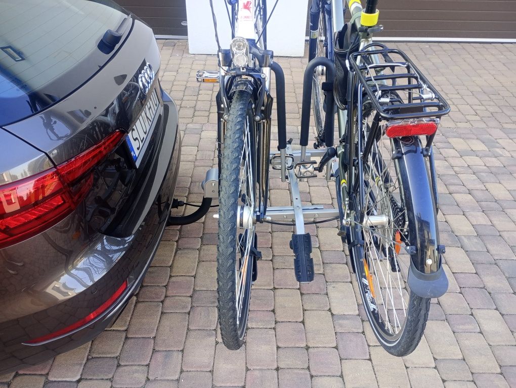 Bagażnik rowerowy na hak, 3 rowery, uchylny