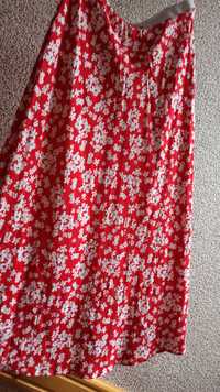 Spódniczka new look czerwona w kwiatki wiskoza 40