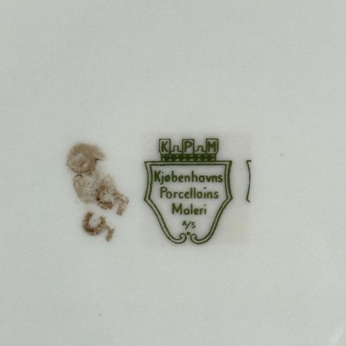 Talerze głębokie 5szt. KPM Kjøbenhavns Dania Ivory kwiaty B41/9118