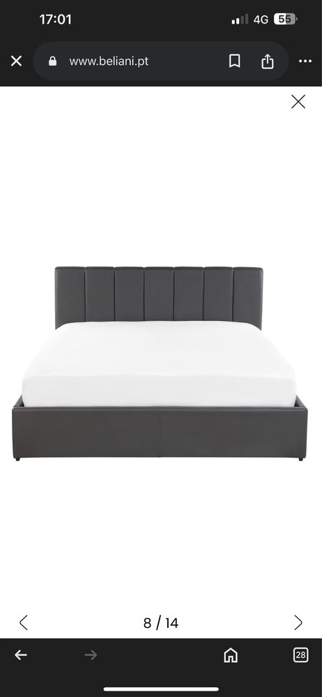 Cama Sommier Beliani 140x200 cm – Como Nova!