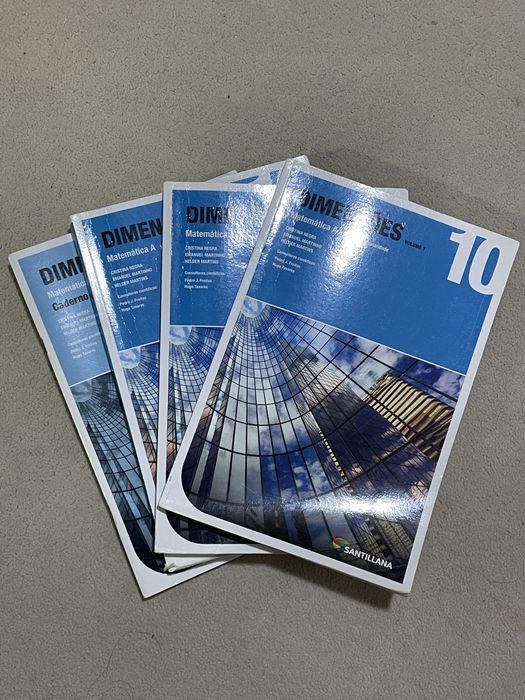 Manuais e Caderno de Fichas Dimensões Matemática A 10º ano