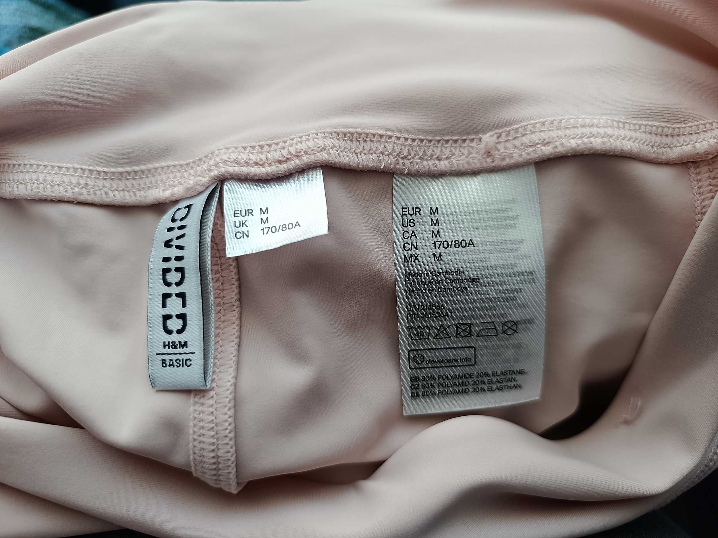 Legginsy damskie kolor jasny róż firma H&M rozmiar M
