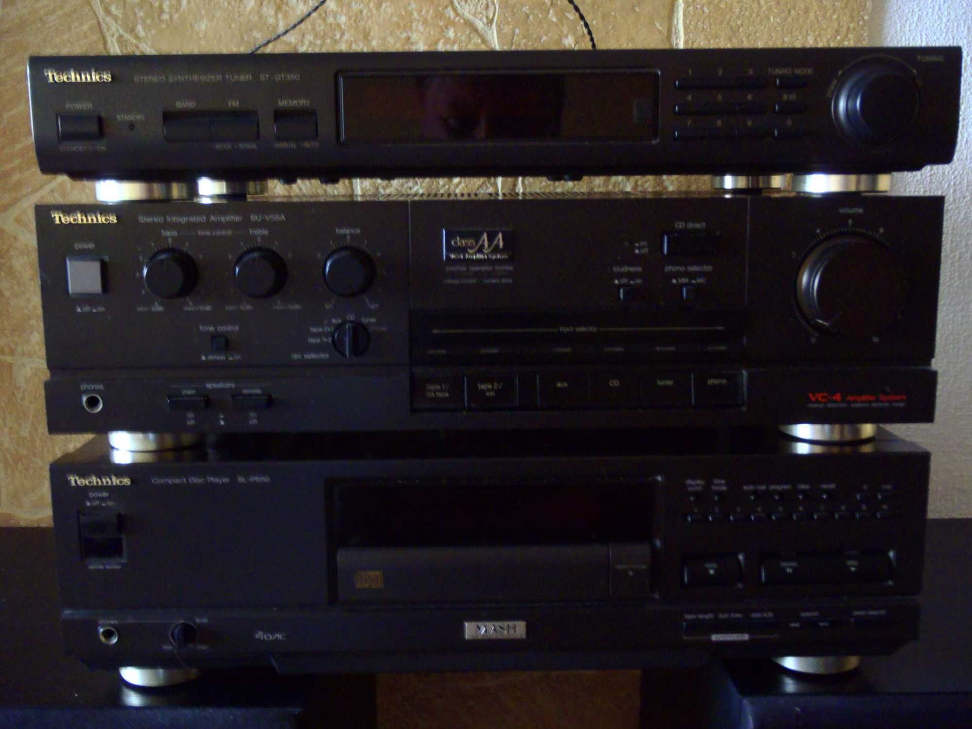 Wieża Technics- tuner ST-GT350, wzmacniacz SU-V55A, CD SL-PS50