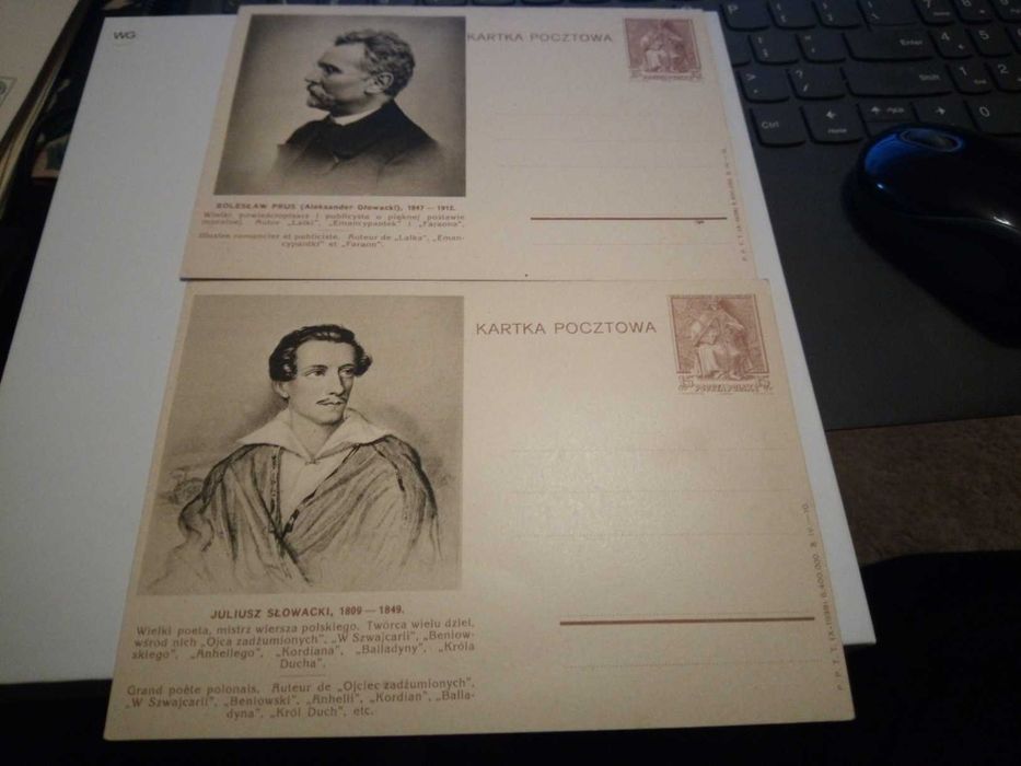 kartki pocztowe przedwojenne 1938 rok nowe 8 sztuk