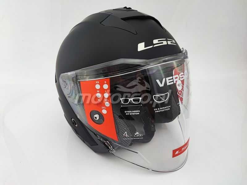 WYPRZEDAŻ Kask Otwarty Blenda LS2 OF618 VERSO 2 Czarny Mat