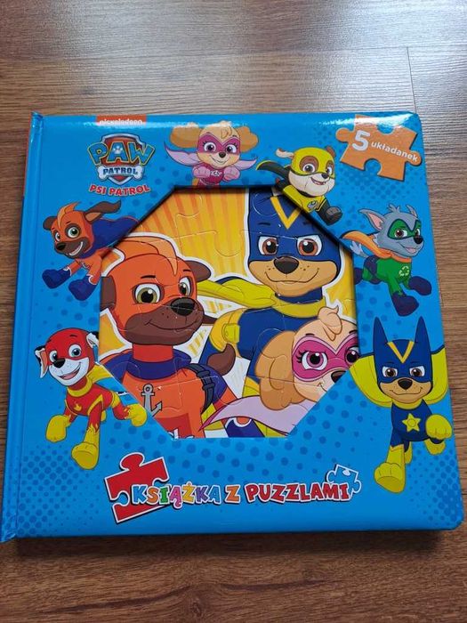 książka  z  puzzlami  5 układanek  PSI PATROL