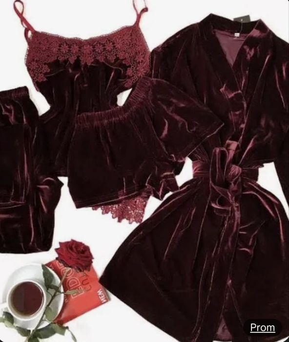 Жіноча велюрова піжама 5 в 1