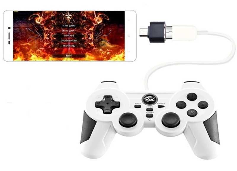 Adapter micro USB na OTG Host USB biały * Video-Play Wejherowo