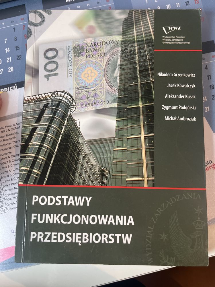 Podstawy funkcjonowania przedsiebiorstw ksiazka