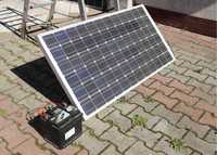 Przenośny mały zestaw solarny ładowanie akumulatorów na ryby działkę
