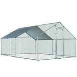 Galinheiro de Exterior de Metal Galvanizado 3x4x1,95 m