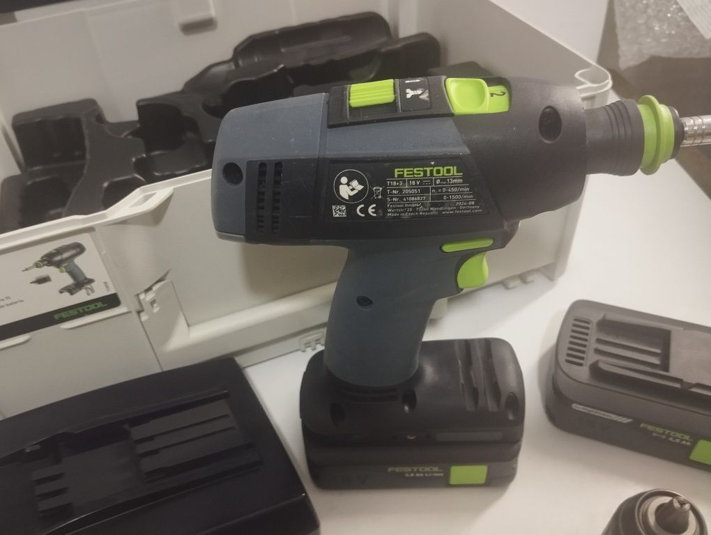 Акумуляторний дриль-шурупокрут FESTOOL T 18+3