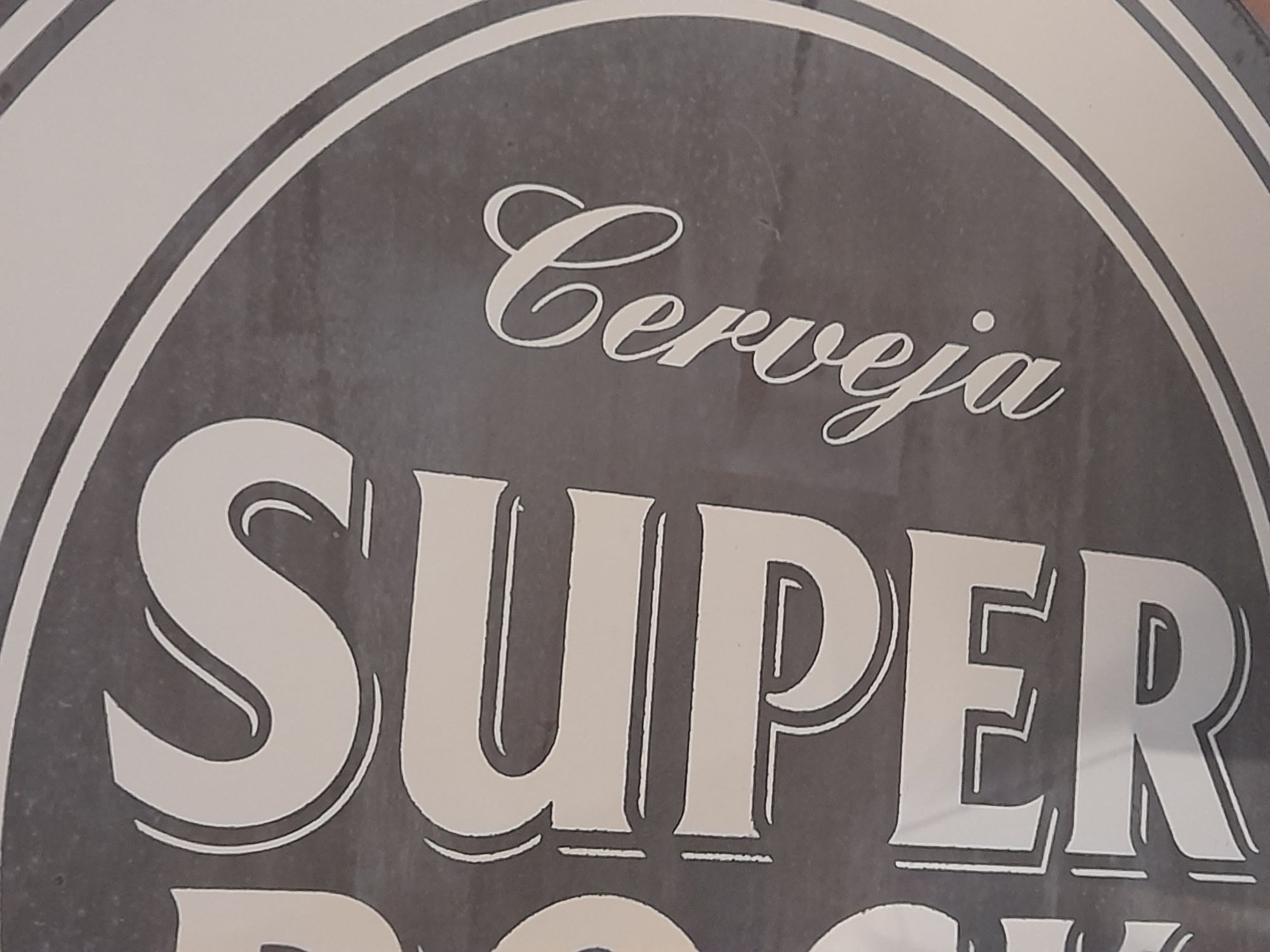 SUPER BOCK espelho - publicidade cerveja - pendurar na parede com uso