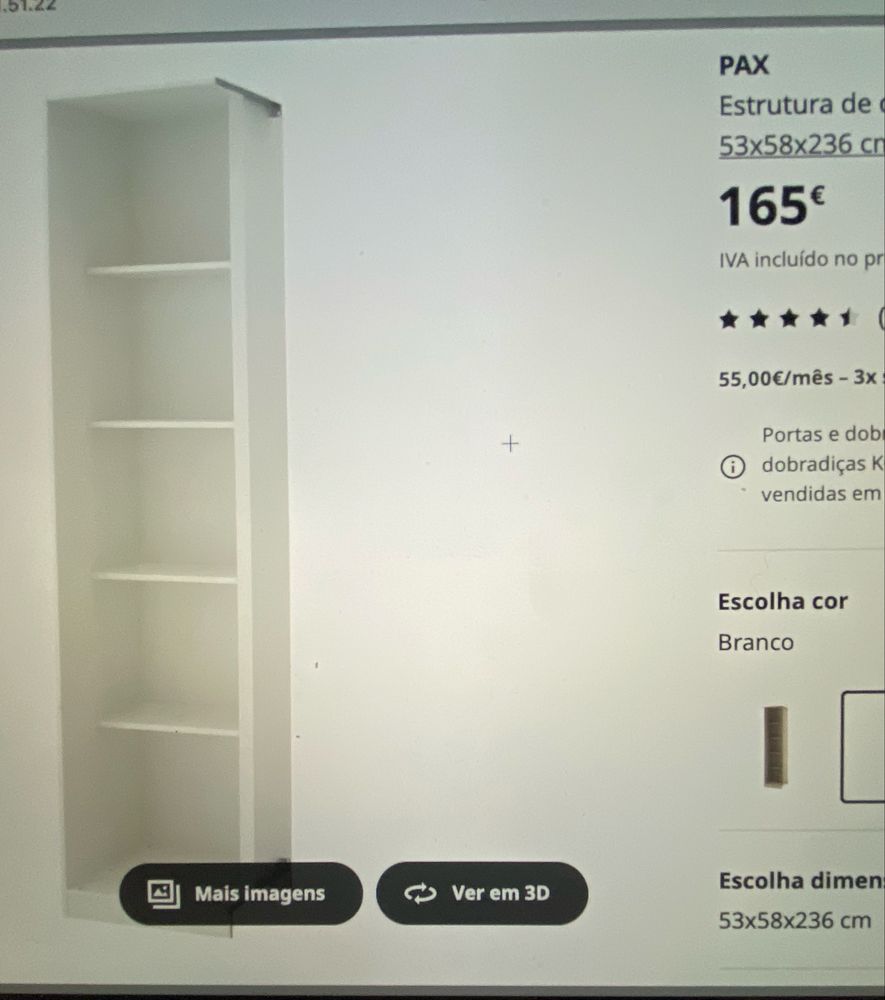 CUSTO 0,00€ Armário de canto IKEA ( Pax)
