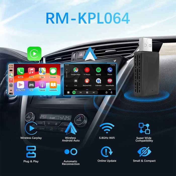 [CarPlay] / [AndroidAuto] якісний безпровідний адаптер флешка карплей