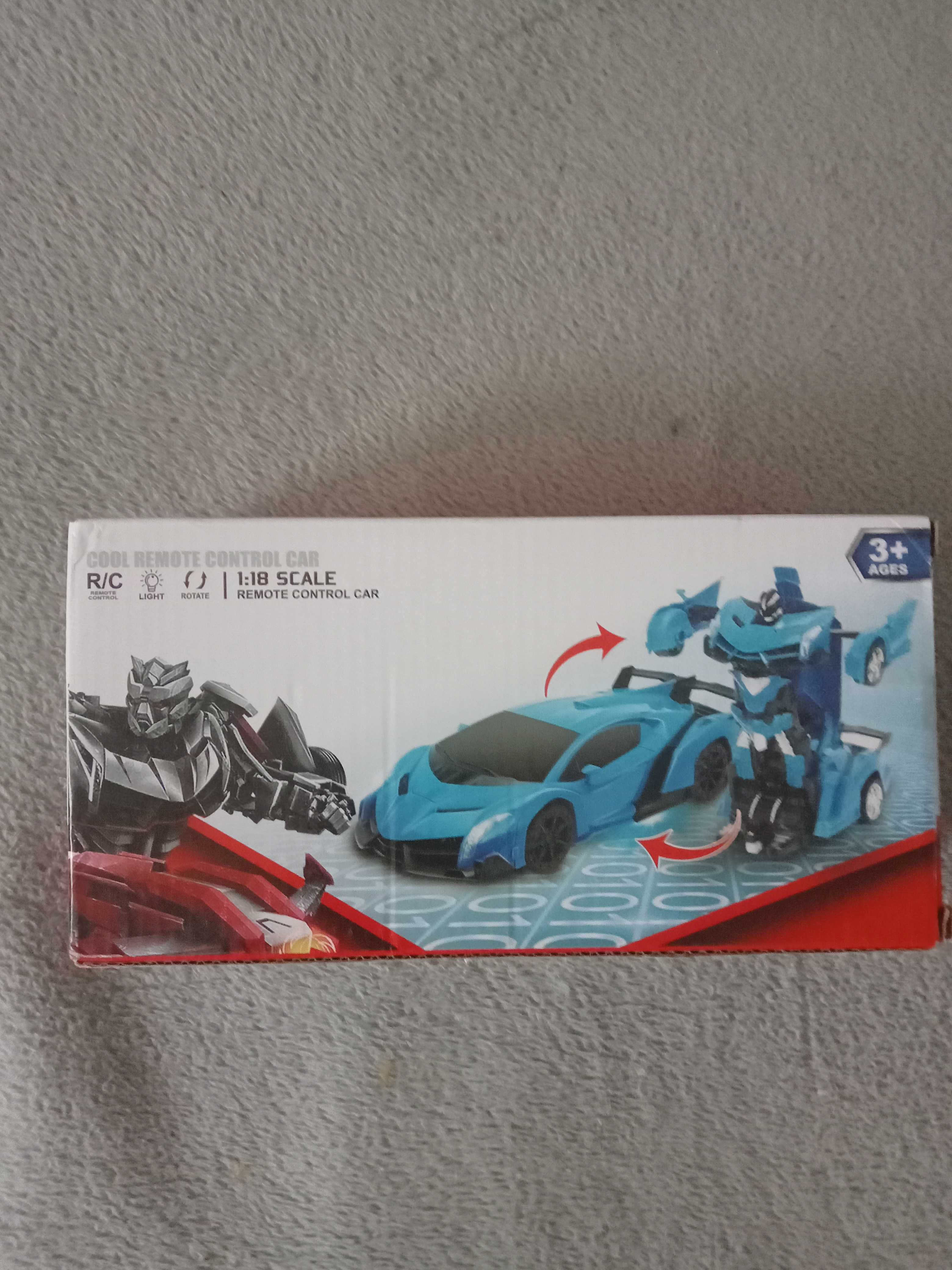 Auto Robot Transformers 2w1 R/C Pilot Światło Dźwięk Drift Niebieski