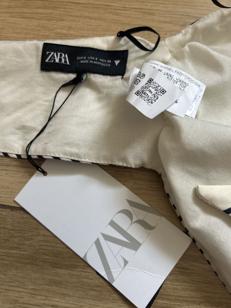 Zara 36 S damski top skorzany pasek Metka  seksiqny