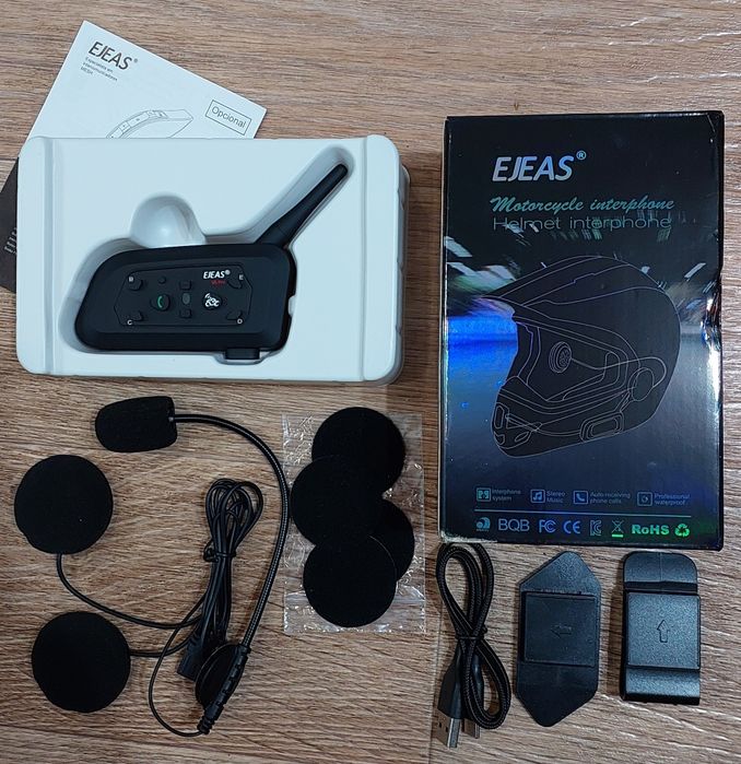 (НОВЫЙ) Bluetooth Мотогарнитура EJEAS V6 Pro+ Plus для шлема