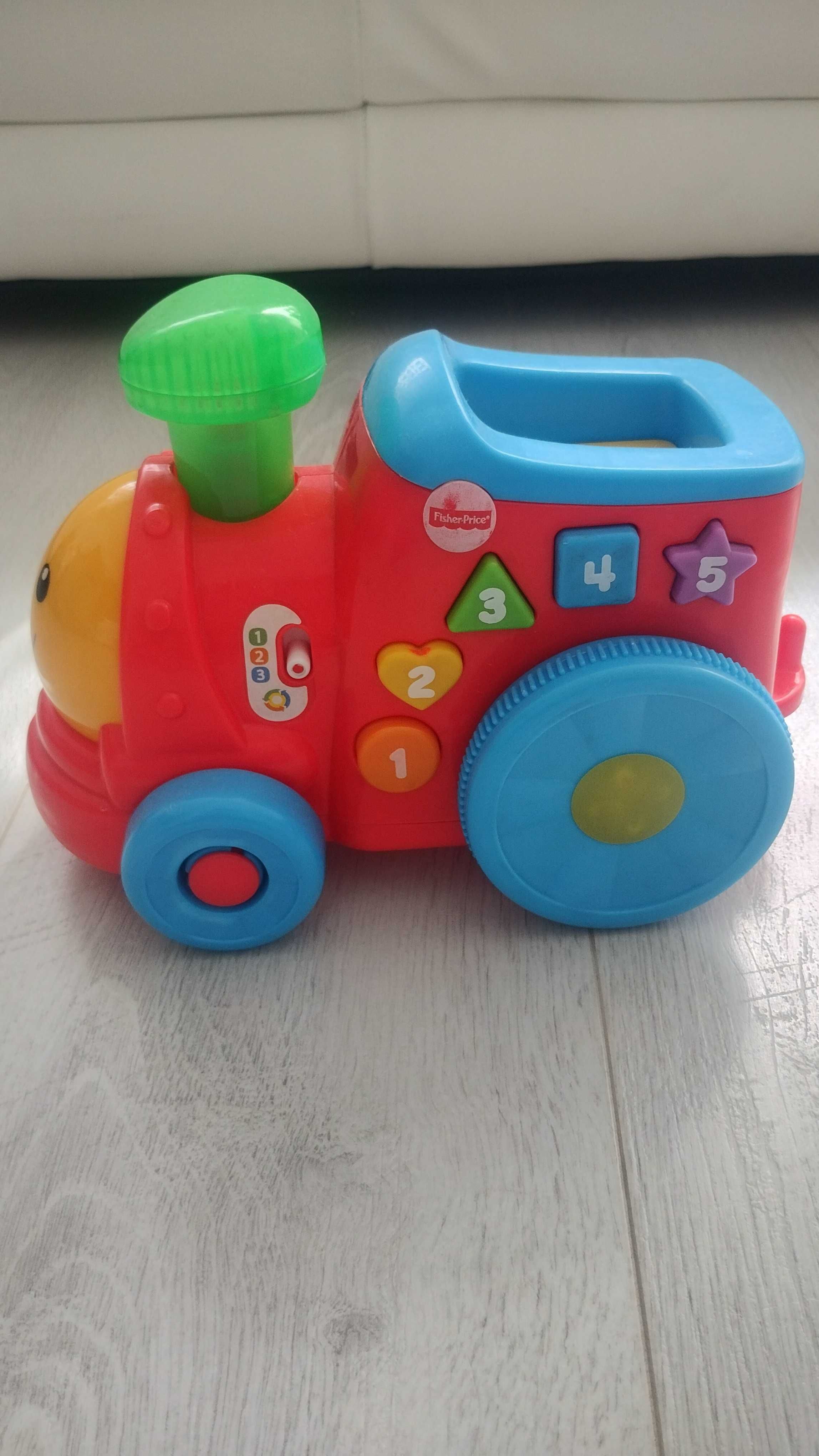 Pociąg Fisher Price kształty kolory liczby śpiewa uczy po polsku