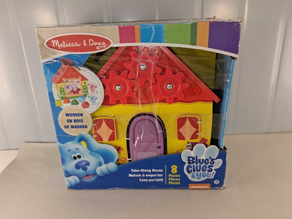 N274 Melissa & Doug Blue's Clues Wooden Take-Along House Domek