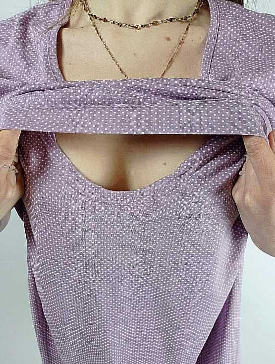 Нічна сорочка для вагітних і годуючих, ночная рубашка в роддом