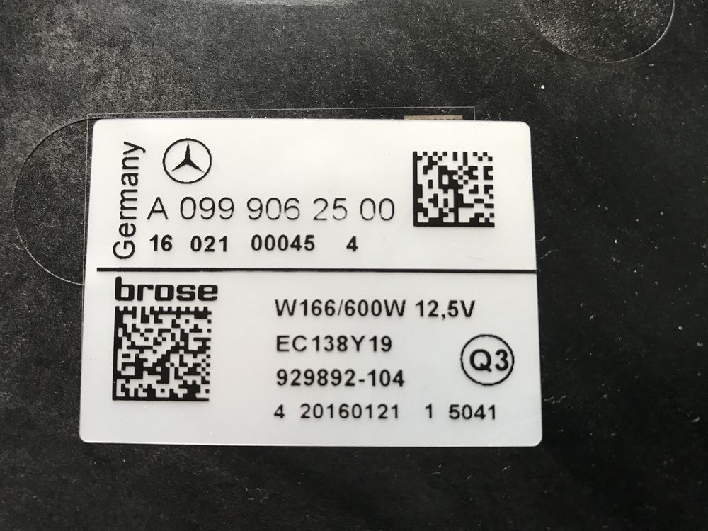 Mercedes-Benz WENTYLATOR GLE GLS ML GL W166 X166