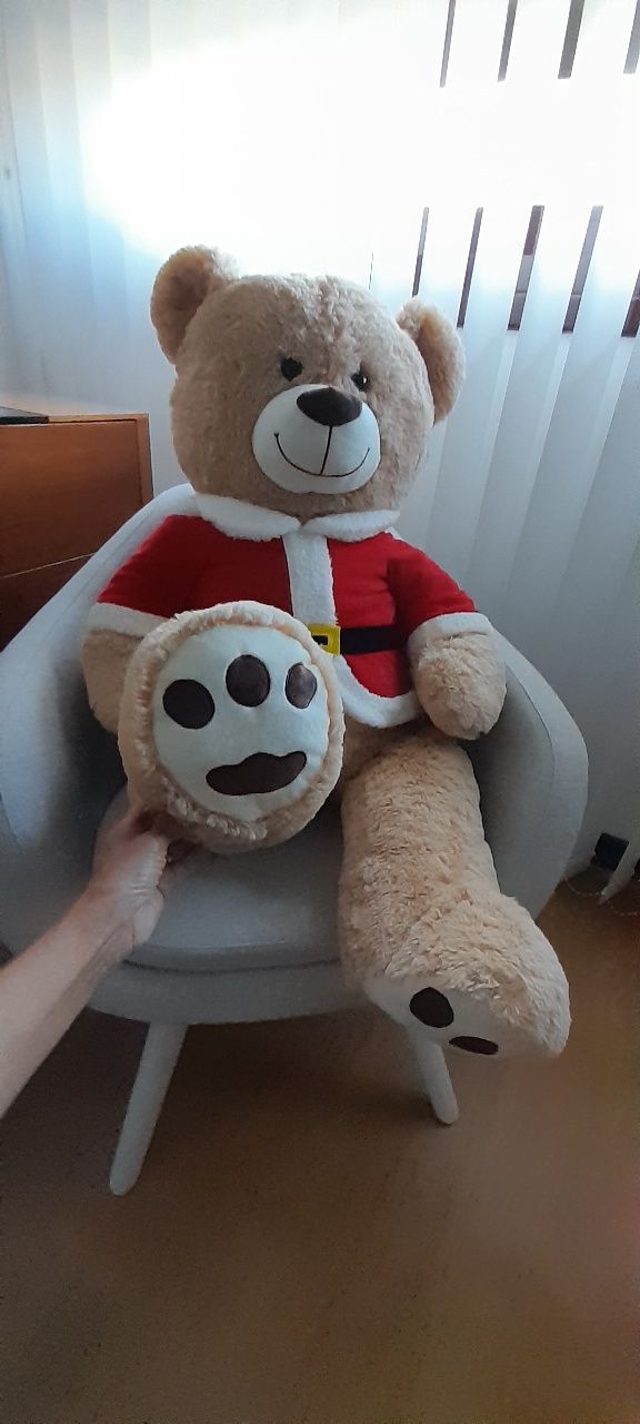 Peluche Orsinho tamanho grande fofinho casaco natalício