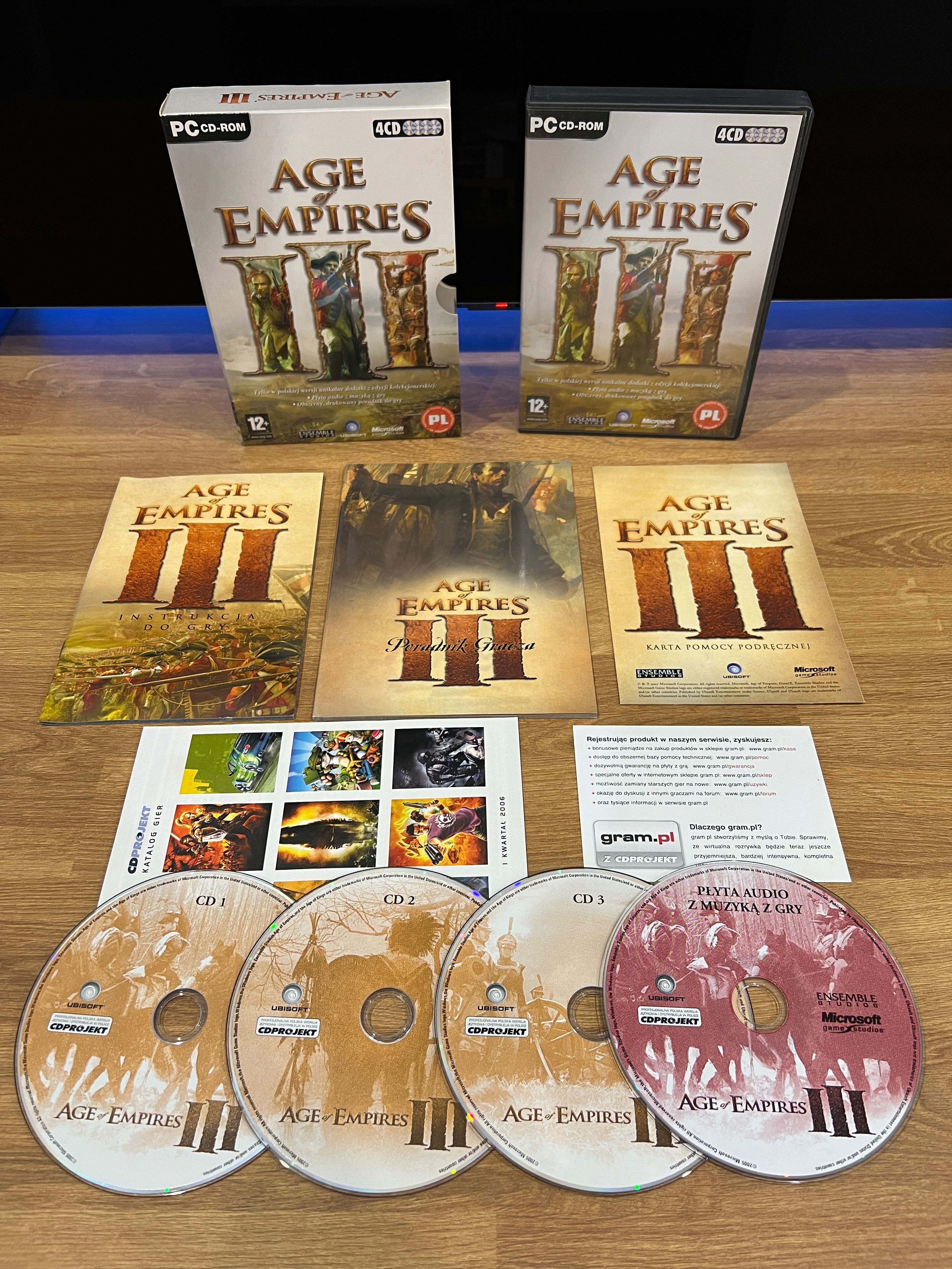 Age of Empires III 3 (PC PL 2005) BOX premierowe kompletne wydanie