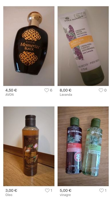 Vários artigos Yves Rocher