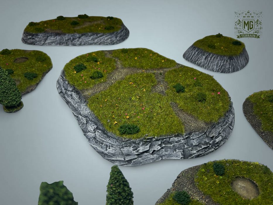 Zestaw Makiet lasy i wzgorza Old world mesbg bolt action saga lotr