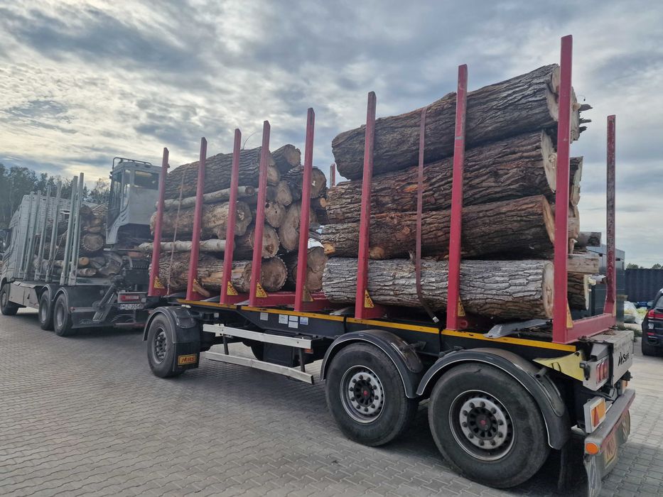 DrewKom Drewno kominkowe Topola kloda dl. 2,5m S4 S2a transport HDS