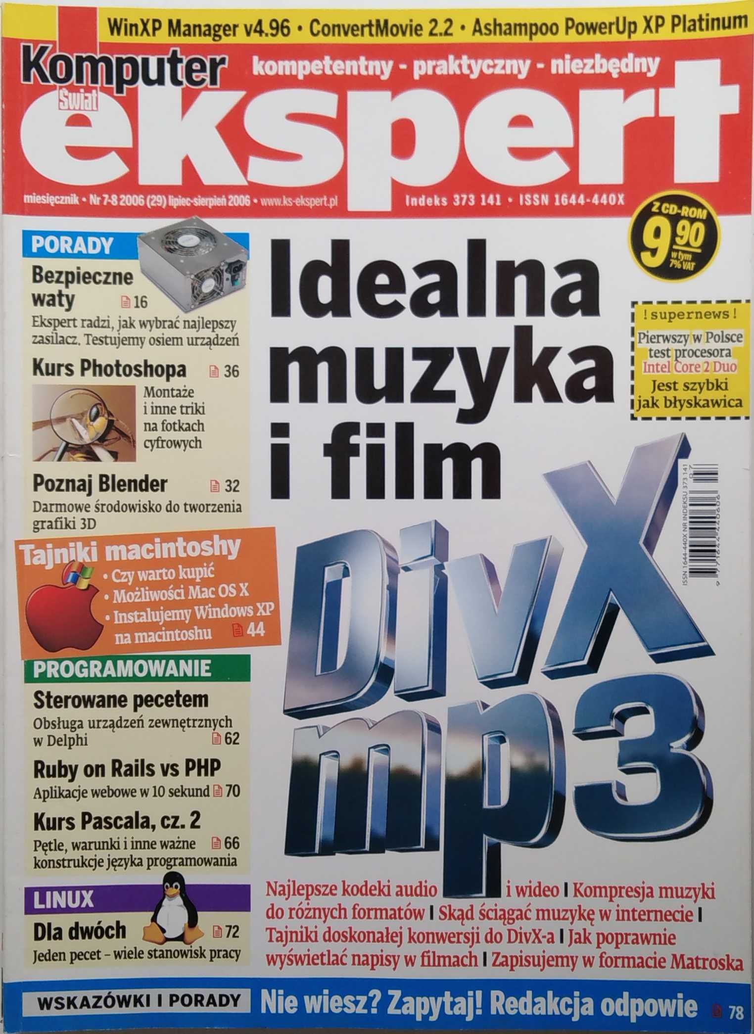 Komputer Świat Ekspert. Kompletny rocznik 2006 z CD. Nr 24-33. 10 egz.