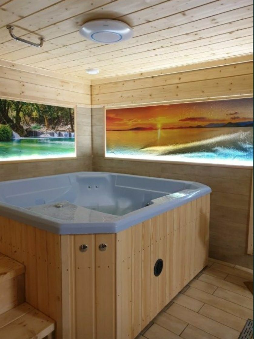 Wolne 12os jezioro Sauna 3 sypialnie domek bania z jacuzzi