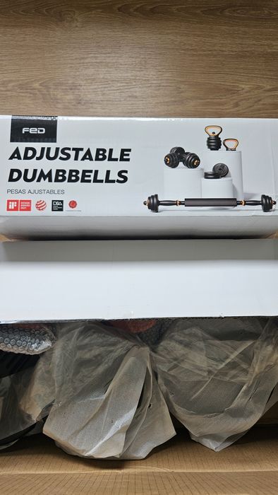 Halteres Barra Kettlebell Xiaomi FED Kit V2 40Kg Musculação Ginásio