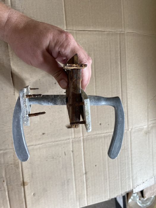 Klamka do drzwi aluminiowa wintage prl
